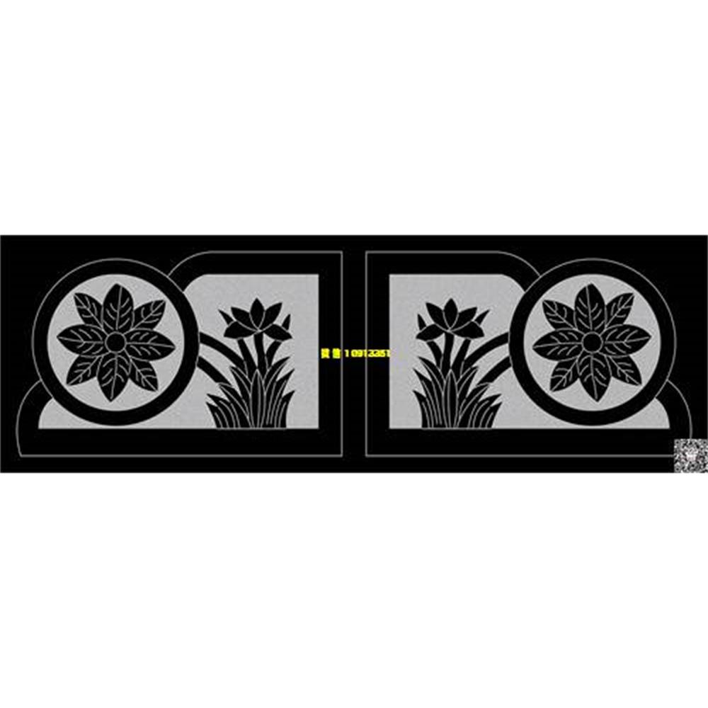 精雕图98兰花墓碑耳朵精雕图线雕图线条图单线铣底图_电脑雕刻plt文泰矢量图精雕图浮雕图